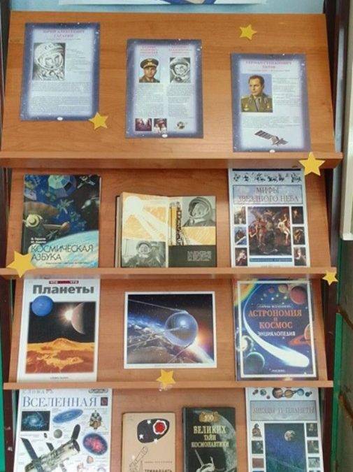 Книжная выставка «Читаем о космосе и космонавтах»